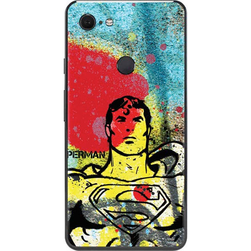 DC Comics Superman Color Splatter Google Pixel 3 XL Skin